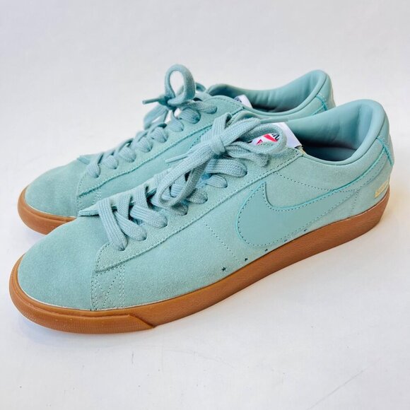 Nike x Supreme Blazer Low GT suede sneakers , blue/teal, Size 11 - Picture 1 of 13